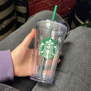 Starbucks 16 OZ clear cold tumbler